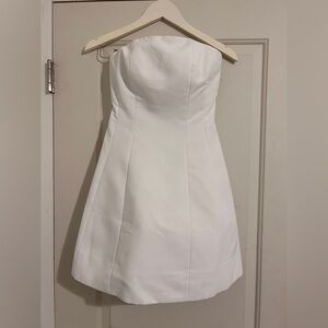 Sachin & Babi $395 Grace Strapless Mini White‎ Wedding Bridal Dress FLAW
